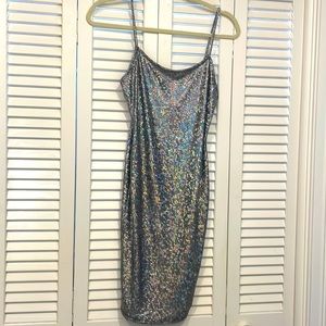 Fashion Nova silver party dress
